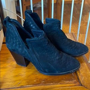 Jeffrey Campbell Snake Print Leather Booties